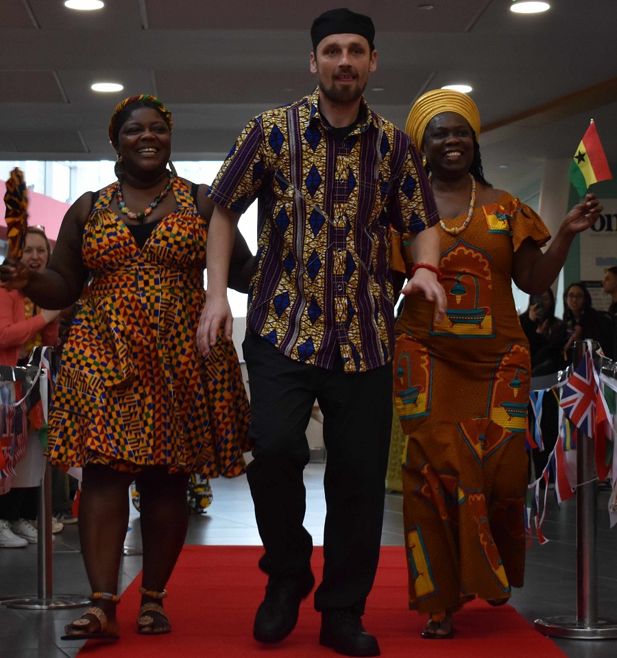 Staff from One Sixth Form College representing Ghana
