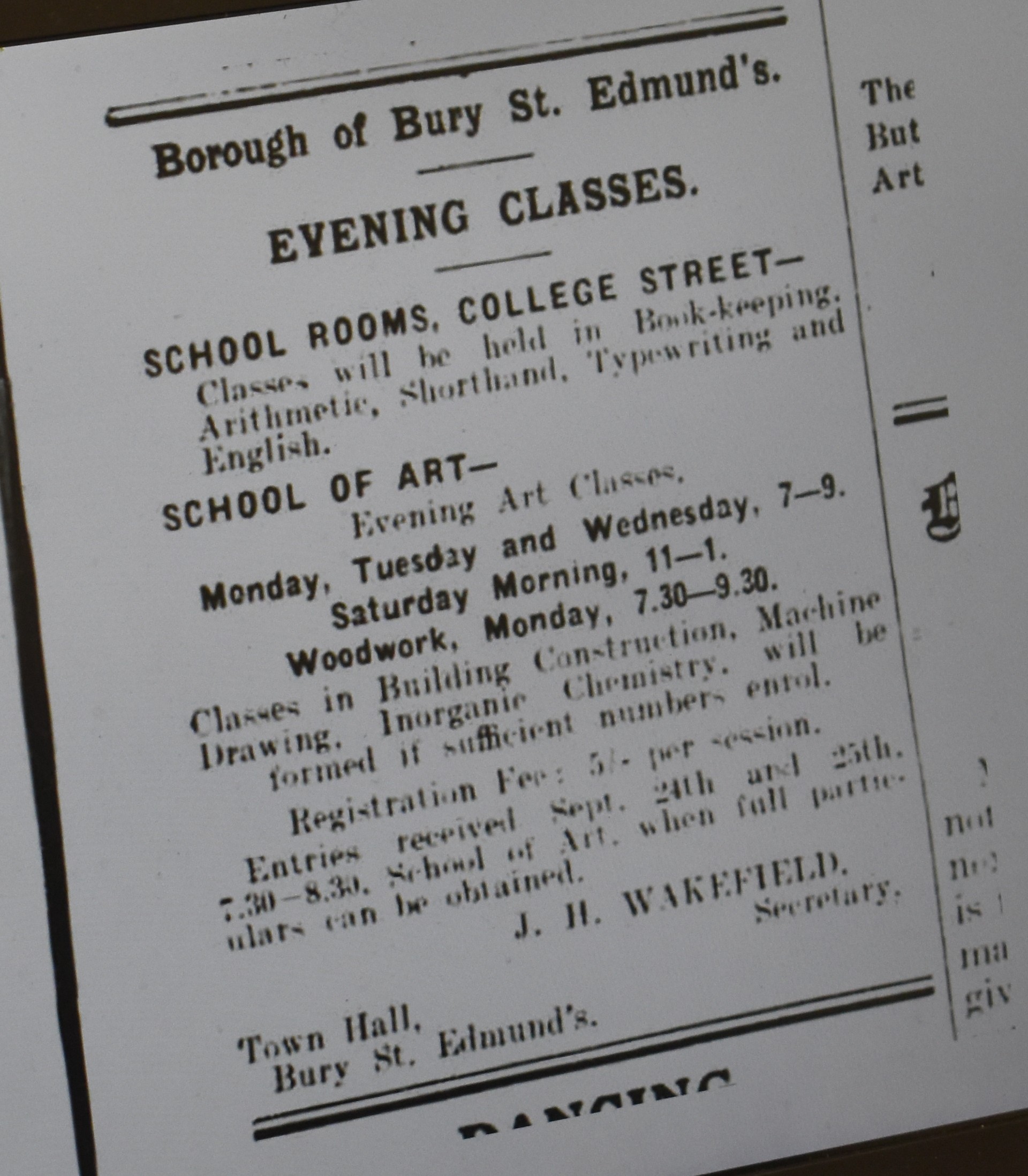 Inside a Prospectus from bygone era of West Suffolk College