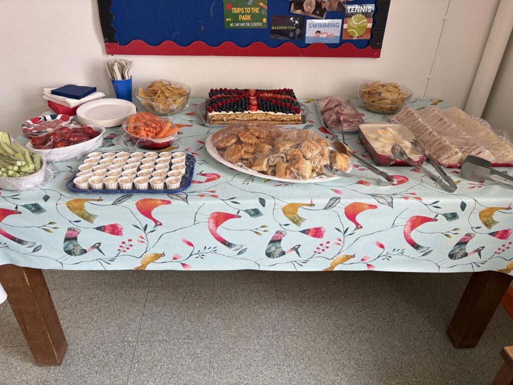 Food at Chalk Hill Academy as part of VE Day celebrations