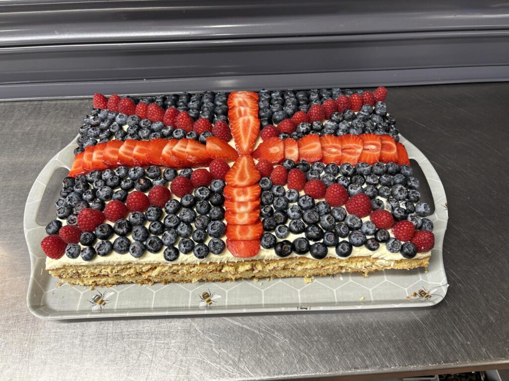 Food at Chalk Hill Academy as part of VE Day celebrations
