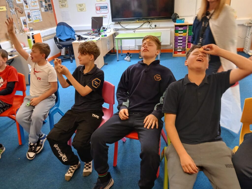 Students from Chalk Hill Academy taking part in VE Day celebrations
