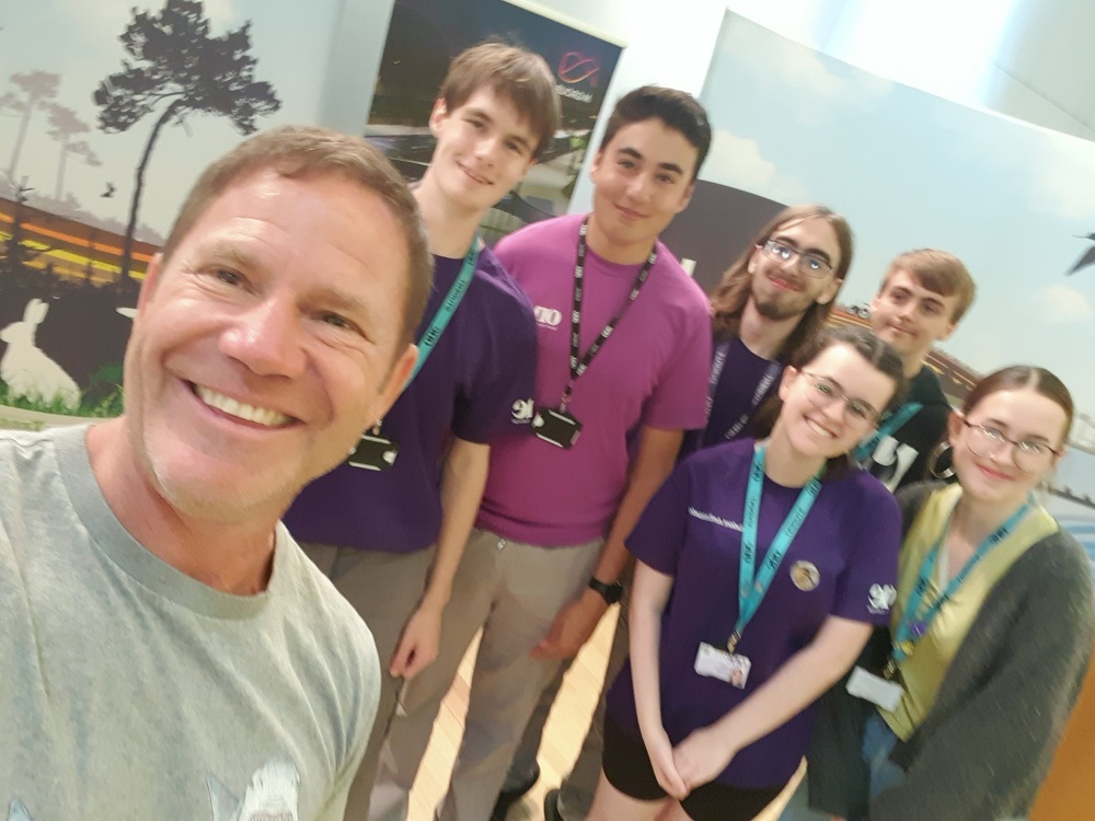 Steve Backshall with Green Student Ambassadors at One Sixth Form College