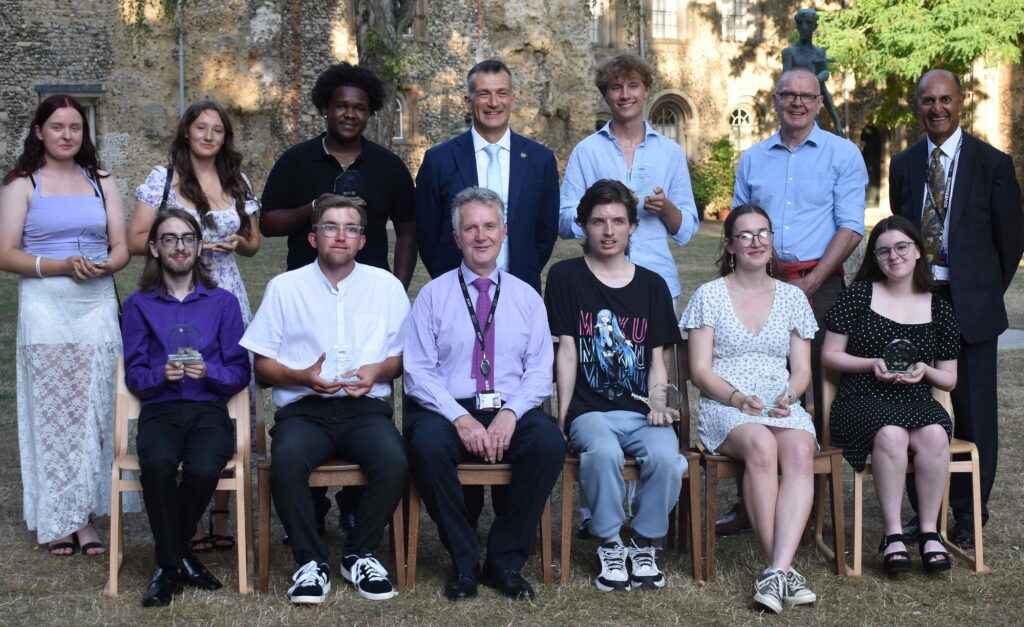 One Sixth Form College winners at the Eastern Education Group Celebration of Achievement event held at the cathedral.