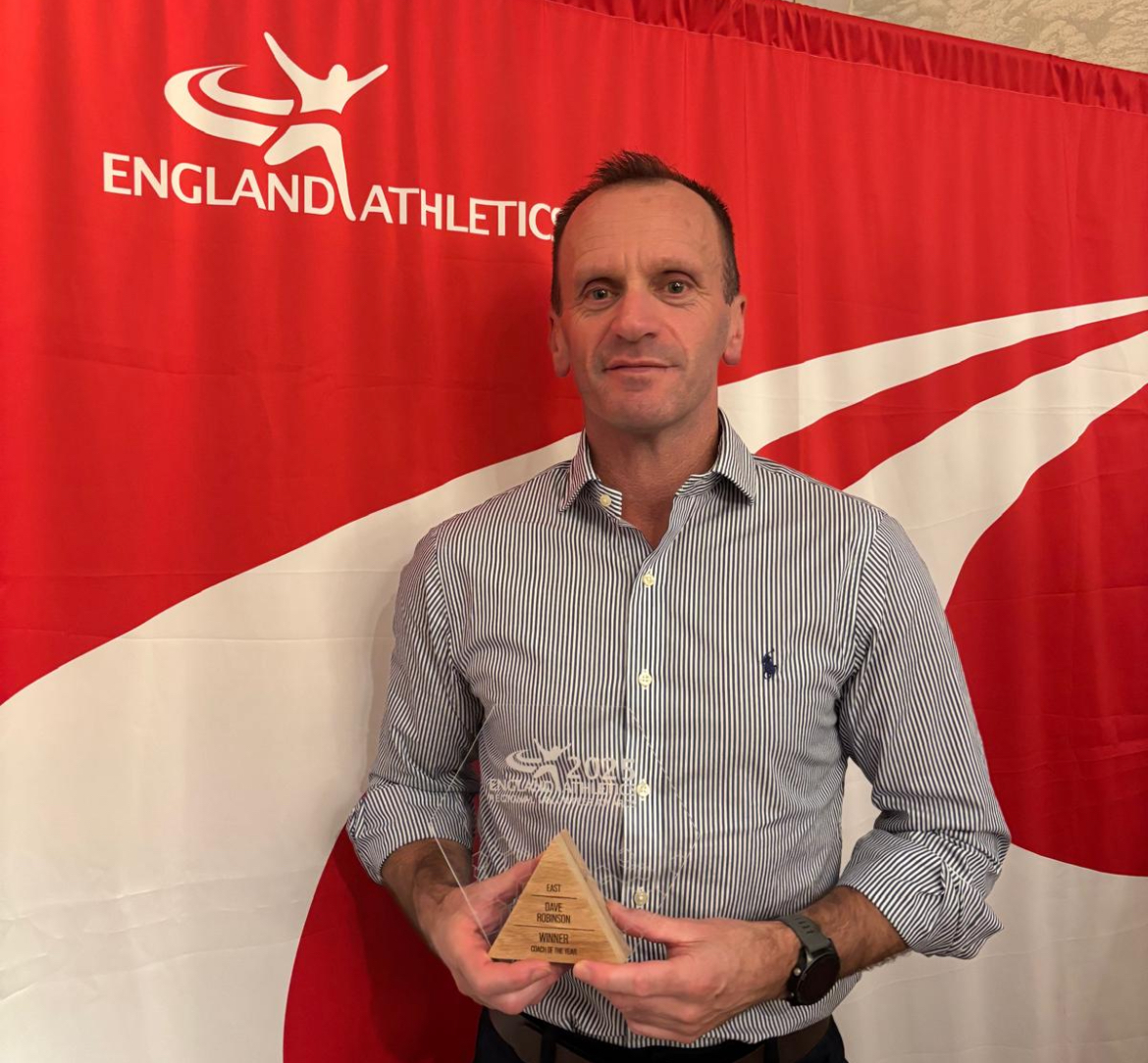 Dave Robinson wins England Athletics Eastern Region coach of the year for 2025