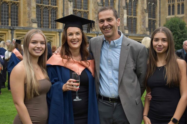 Debbie Balfour and family at the Eastern Education Group's graduation ceremony