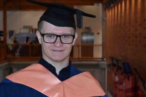Alfie Wilson won a special award at the University Studies at West Suffolk College graduation ceremony