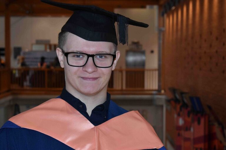 Alfie Wilson won a special award at the University Studies at West Suffolk College graduation ceremony