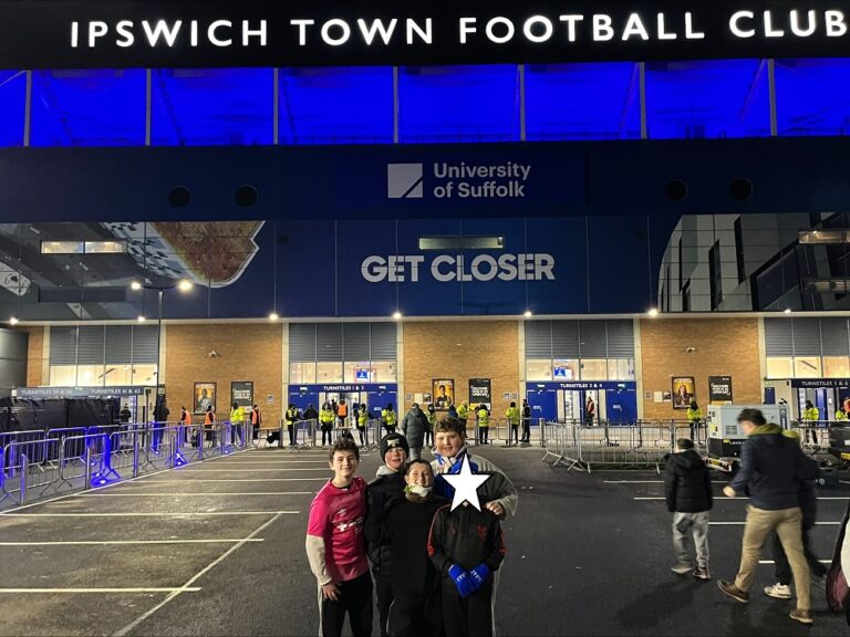 Chalk Hill pupils at Ipswich Town Football Club