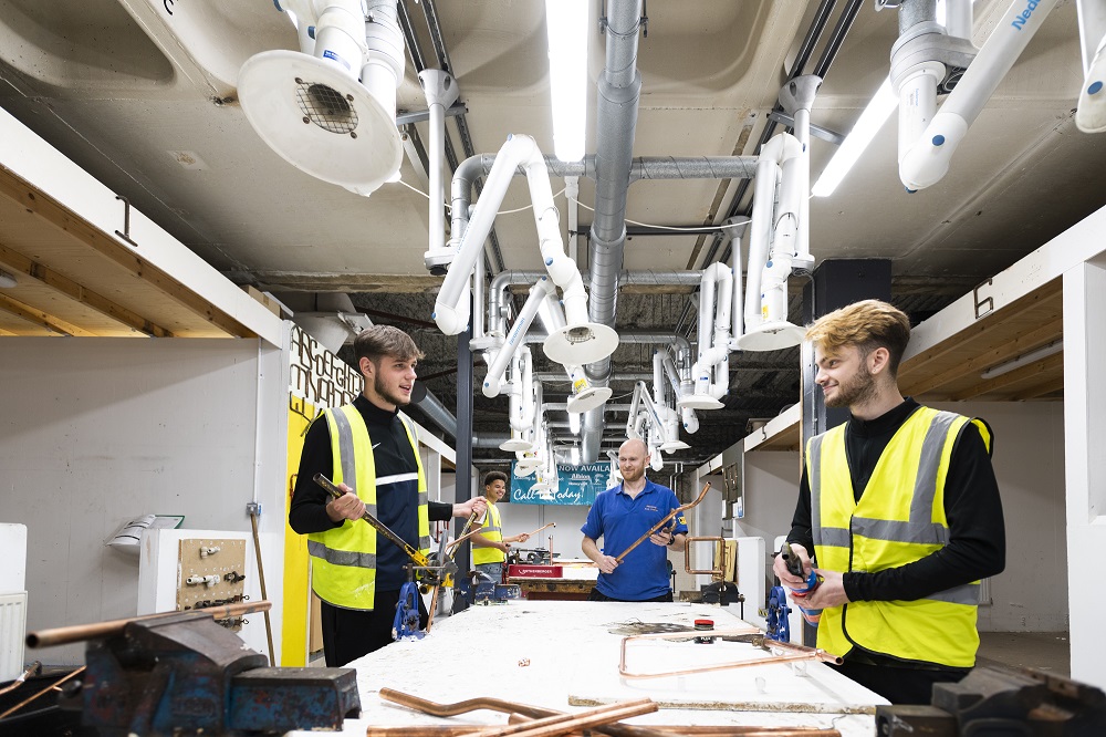 Plumbing and Building Services students at the Built Environment