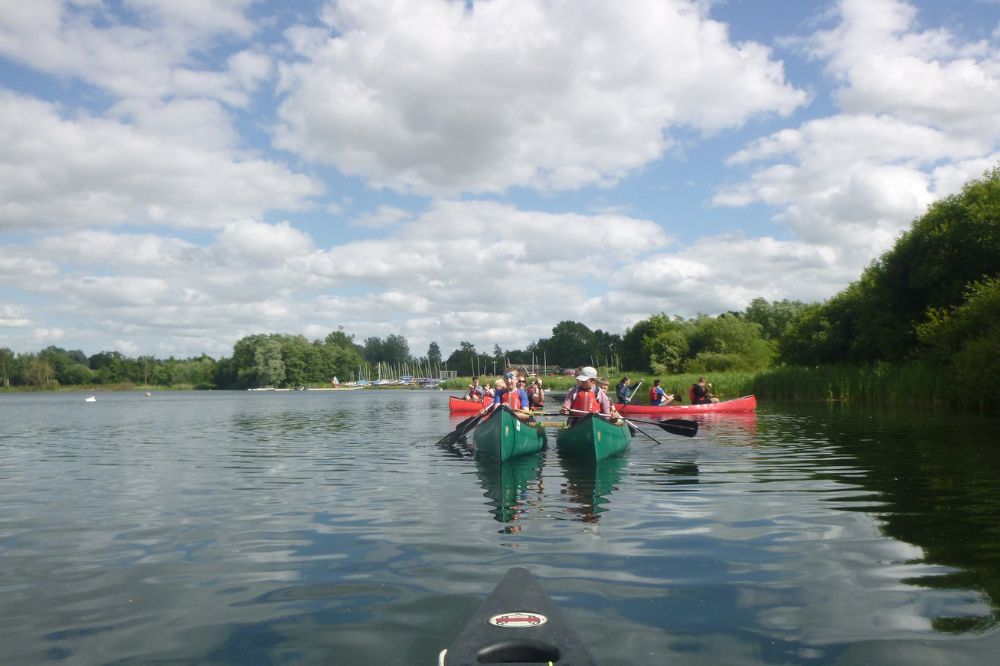 SEND pupils enjoying kayaking