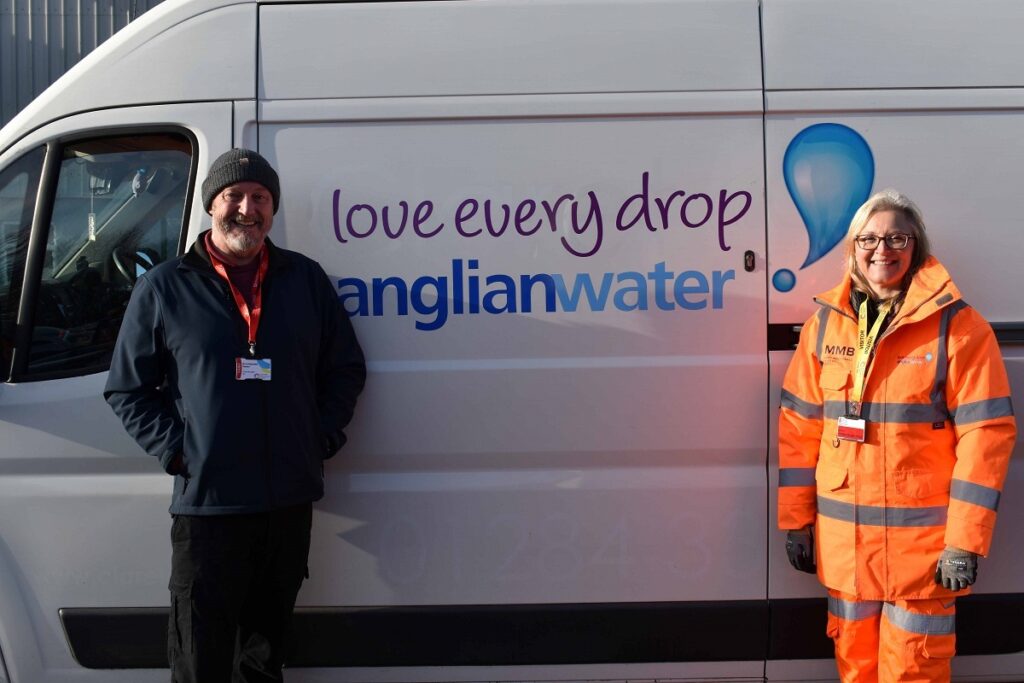 Stuart Spiteri-Nobbs from the College of West Anglia with Claire from Anglian Water at this industry showcase event