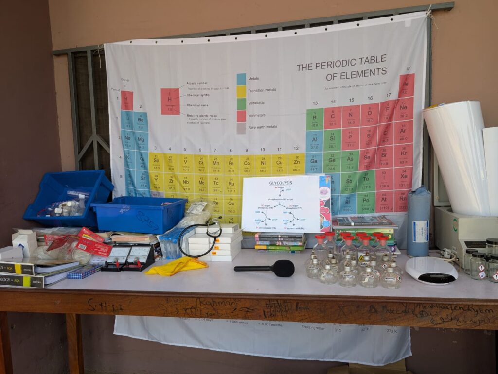 Some of the donated items in Ghana