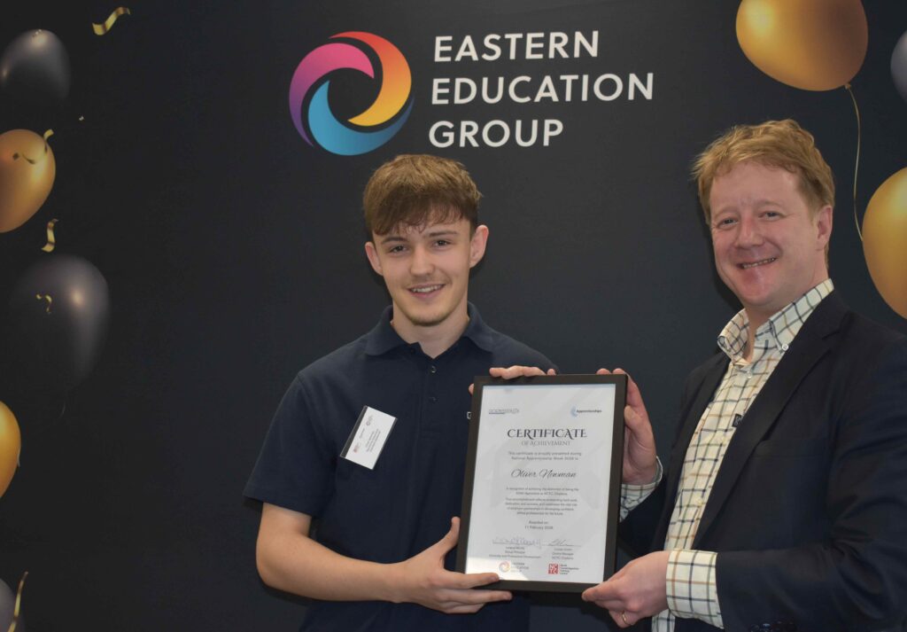 Oliver Newman with Paul Bristow - Mayor of Cambridgeshire and Peterborough