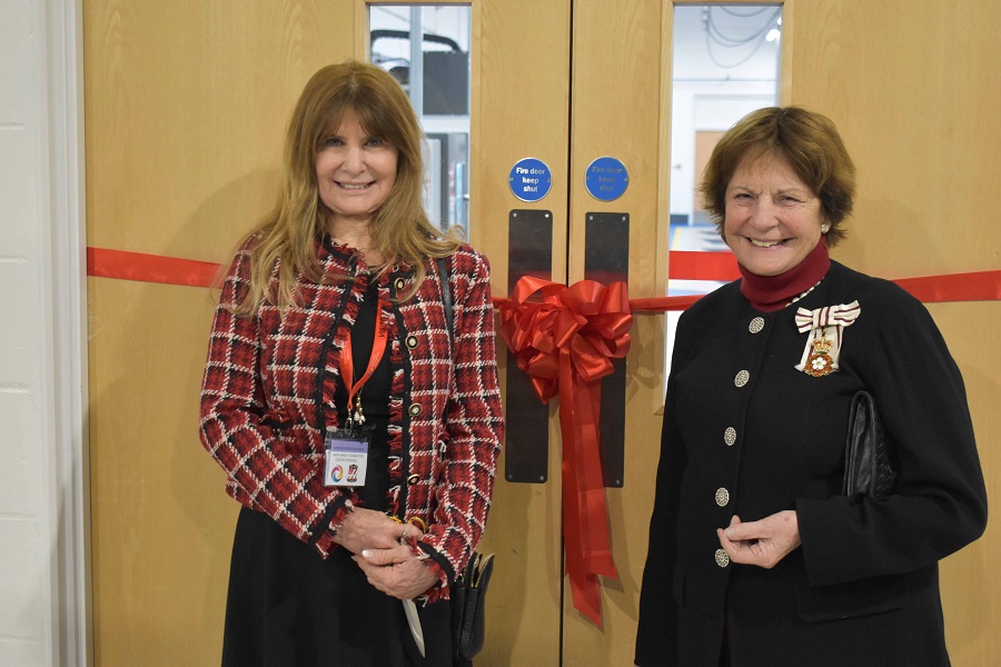 Kathy Looman - executive director of Gene Haas Foundation with Lady Clare Euston