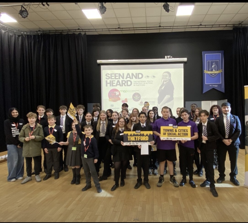 Students from Abbeygate Sixth Form and West Suffolk College recently played a key role in leading the Youth Matters: Seen and Heard event held on 10th March at Thetford Academy, bringing together young people, local leaders and national representatives to discuss how youth voices can help shape the future of their communities.