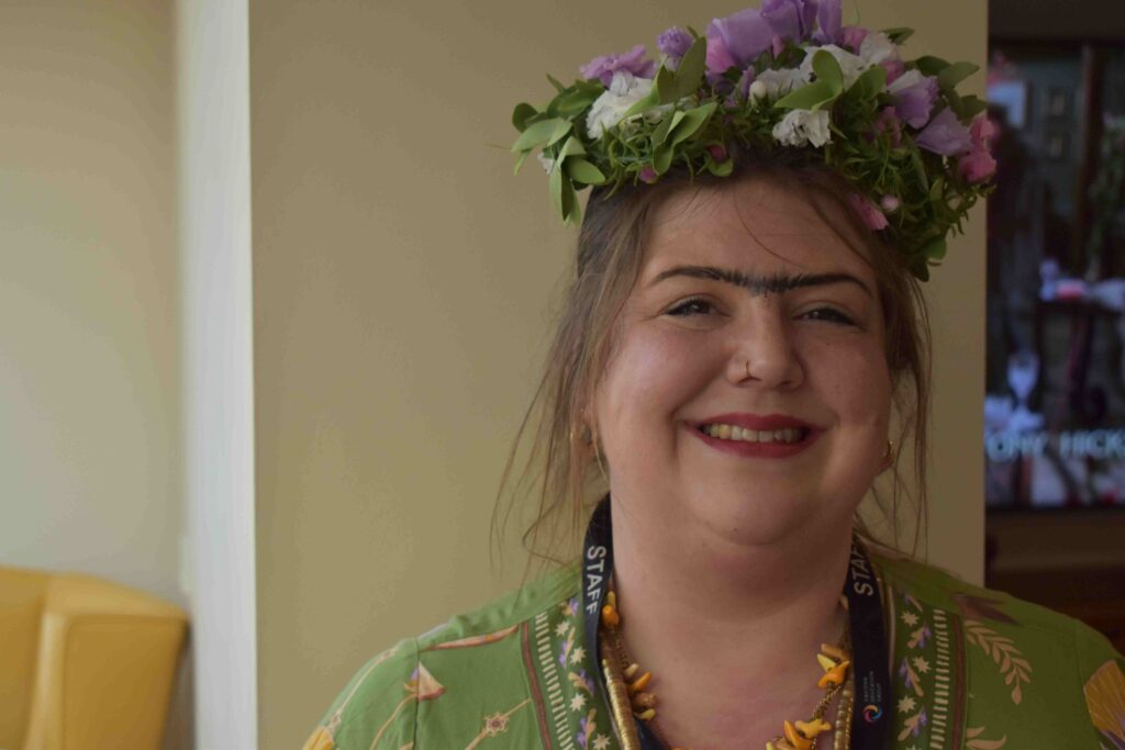 Penny Taylor-Jones from Duke of Lancaster organsied a read aloud event at Woodspring House care home in Fakenham