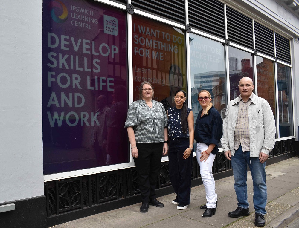 Staff and students from the West Suffolk College learning centre on Museum Street in Ipswich