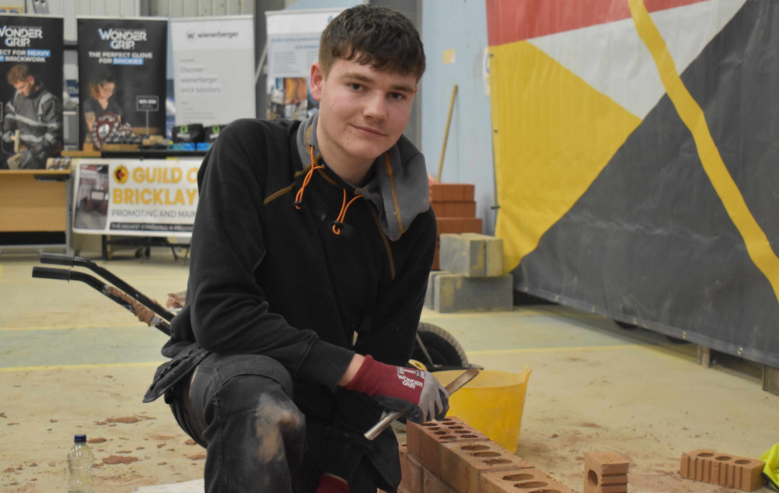 1c Cody Roddy from Brandon competed in the Guild of Bricklayers skills contest representing West Suffolk College scaled