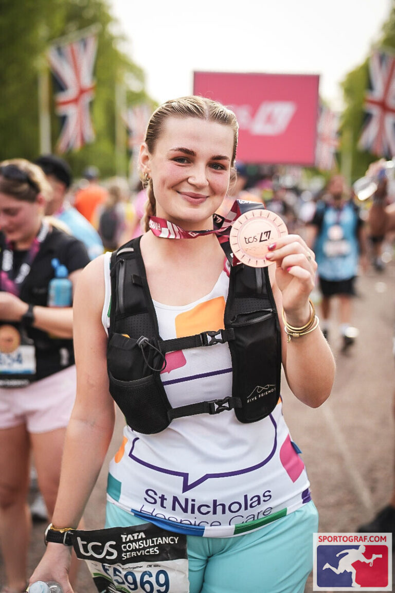 Ruby Nugent completes the London marathon photo supplied by Ruby Nugent via Sportograf
