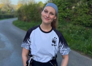 Abi Harrison is running in support of World Wildlife Fund for Nature (WWF).