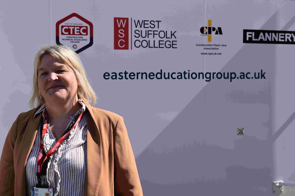College helps bring careers to life thanks to council link up with new construction simulator van 3 Ness Bally from Eastern Education Group outside the Sim Van at Stowupland High School