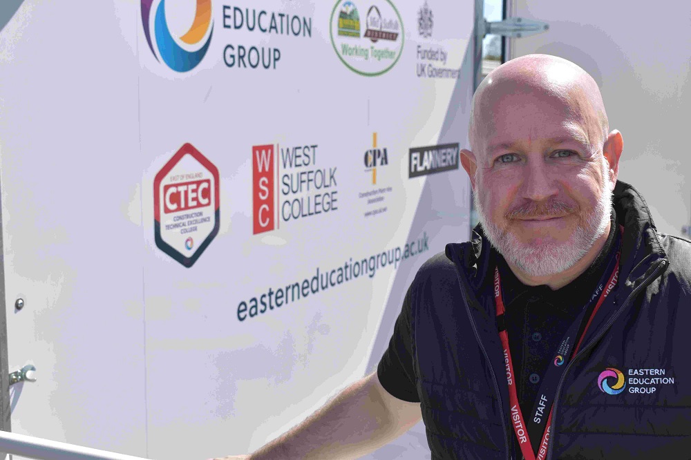 College helps bring careers to life thanks to council link up with new construction simulator van 6 Phil Stittle from EEG by the Sim Van