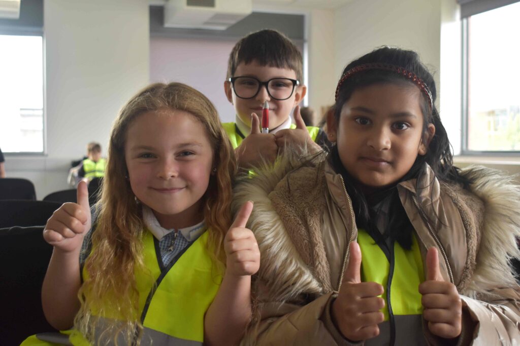 Two colleges collaborate by creating ‘unique’ careers event for kids 10 5 Thumbs up from Roman Hill students at the careers event for kids