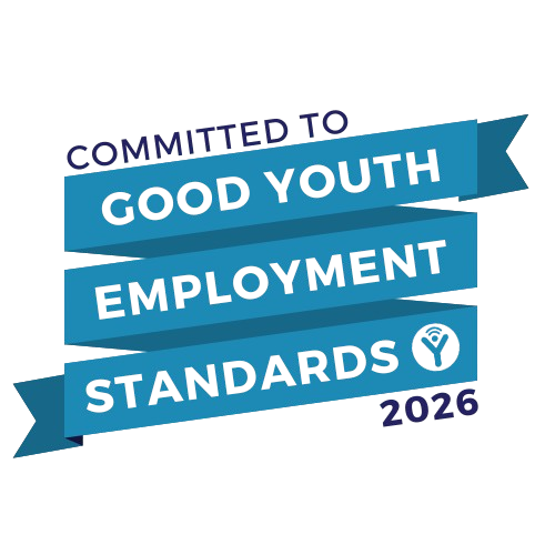 Partnerships 8 A logo saying 'committed to good youth employment standards 2026'