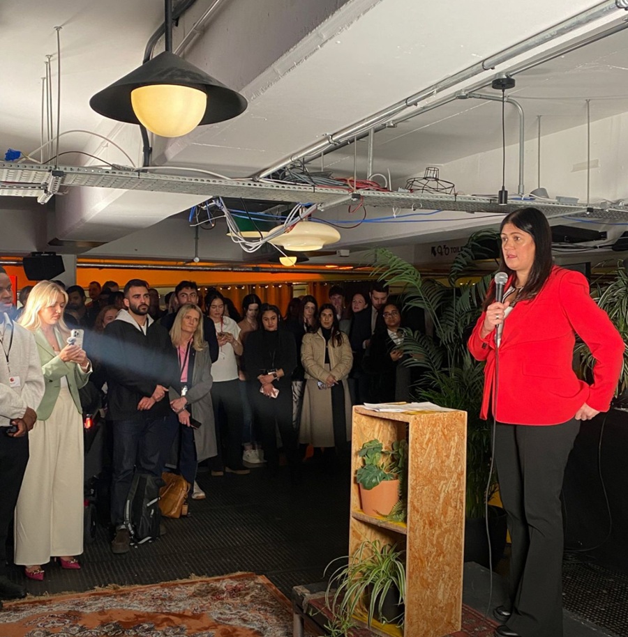 Pushing forward the Youth Voice agenda: Eastern Education Group students make their mark 2 Labour's Lisa Nandy speaking at the launch