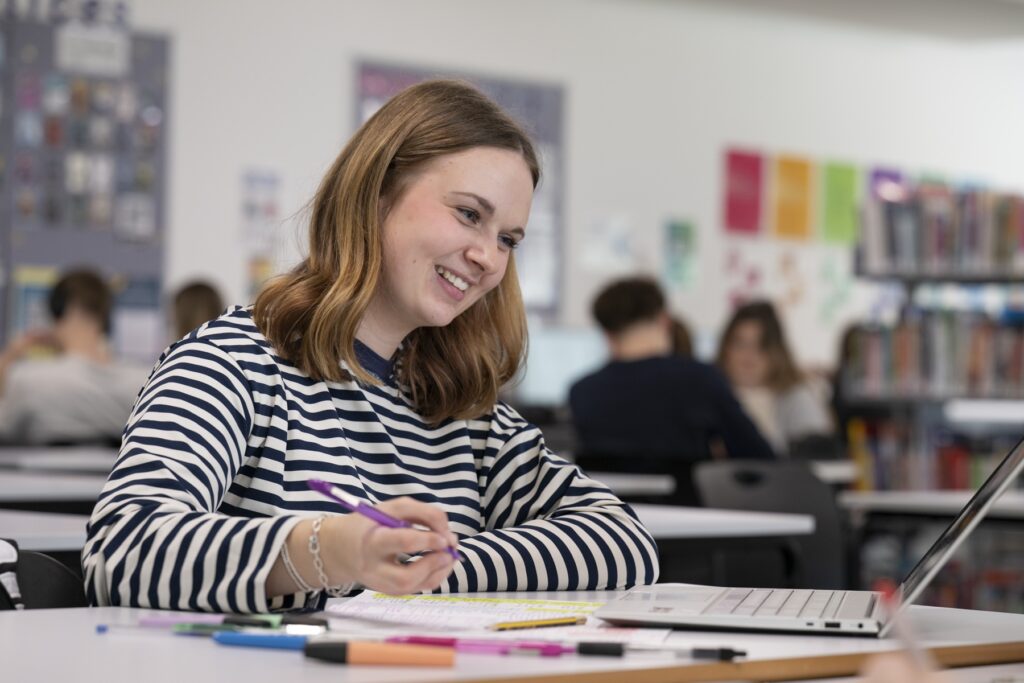 A smiling student