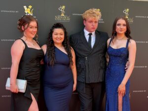 Students from One Sixth Form College at the 2026 National School Theatre Awards.