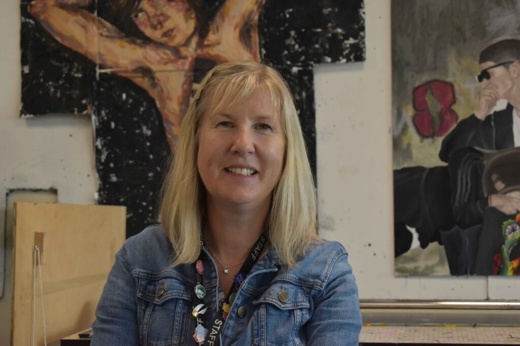 Talented artists brush up nicely as they are celebrated during annual One Sixth Form College Ipswich art extravaganza 2 Sally Maddams - an art teacher from ONE was proud of student efforts