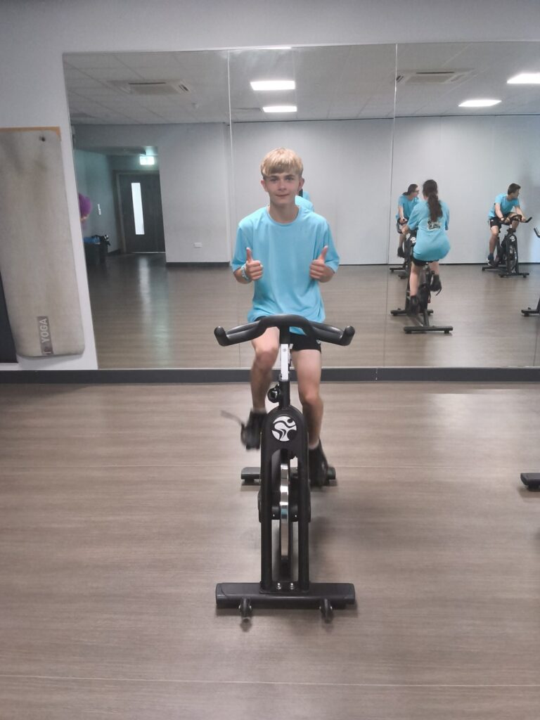 Heatwave can't stop Priory School's charity cyclists 3 Alfie from Priory School completes the cycle ride for the British Heart Foundation