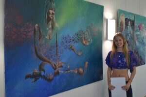 Iona Tait won an award for her painting of herself both now and as a child