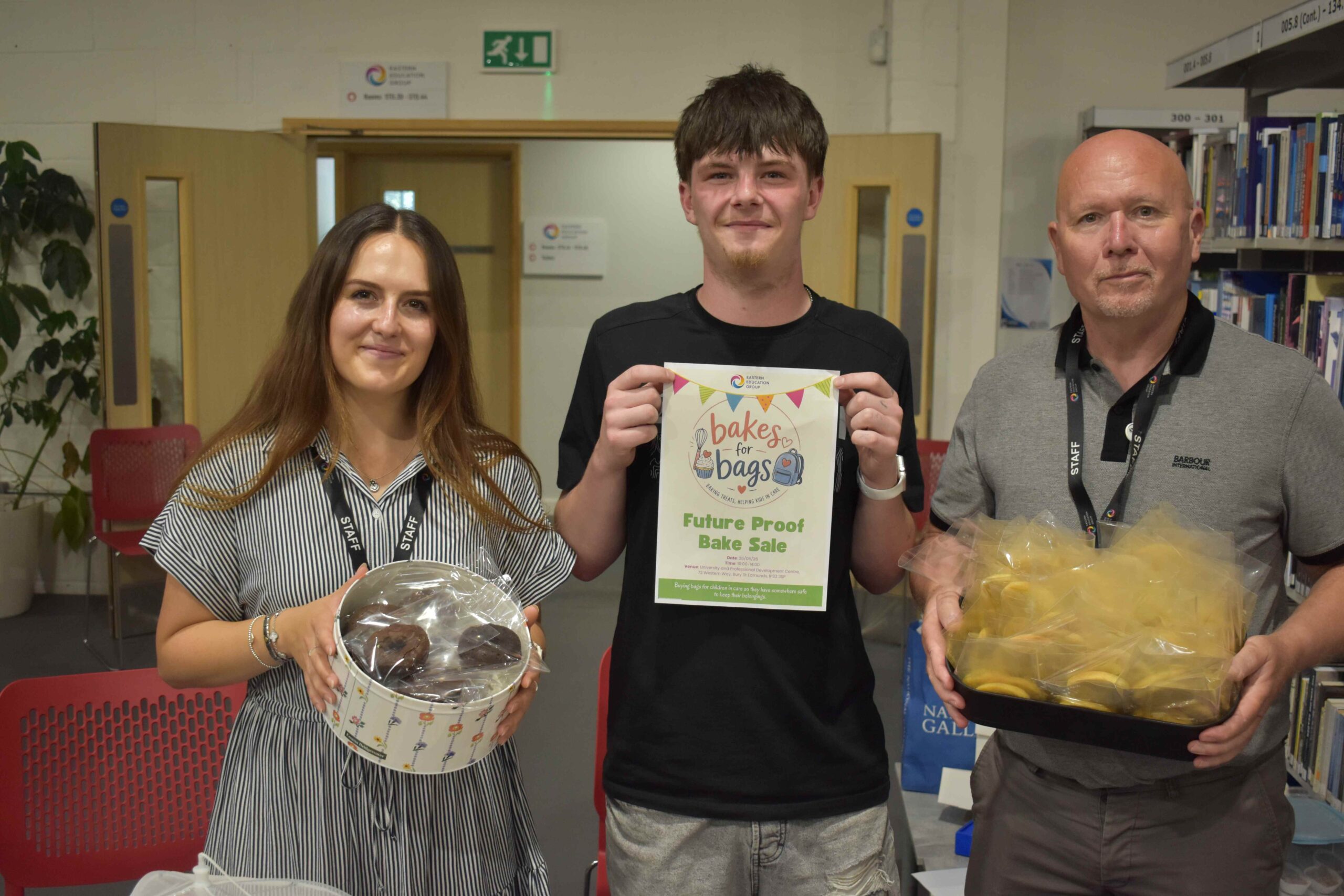 Ipswich man is on a mission to help young people living in care 1 2 Caitie Etheridge Cailum Roper and Colin Fordham raising money to support people living in care scaled