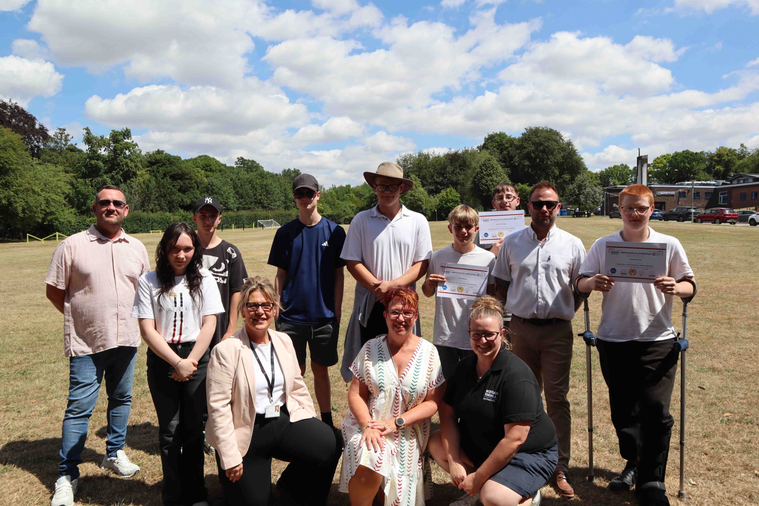 Priory School hosted a mini graduation event to celebrate students completition of a construction course scaled