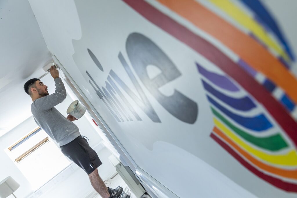 The students repainted the classrooms and added lots of colourful decoration