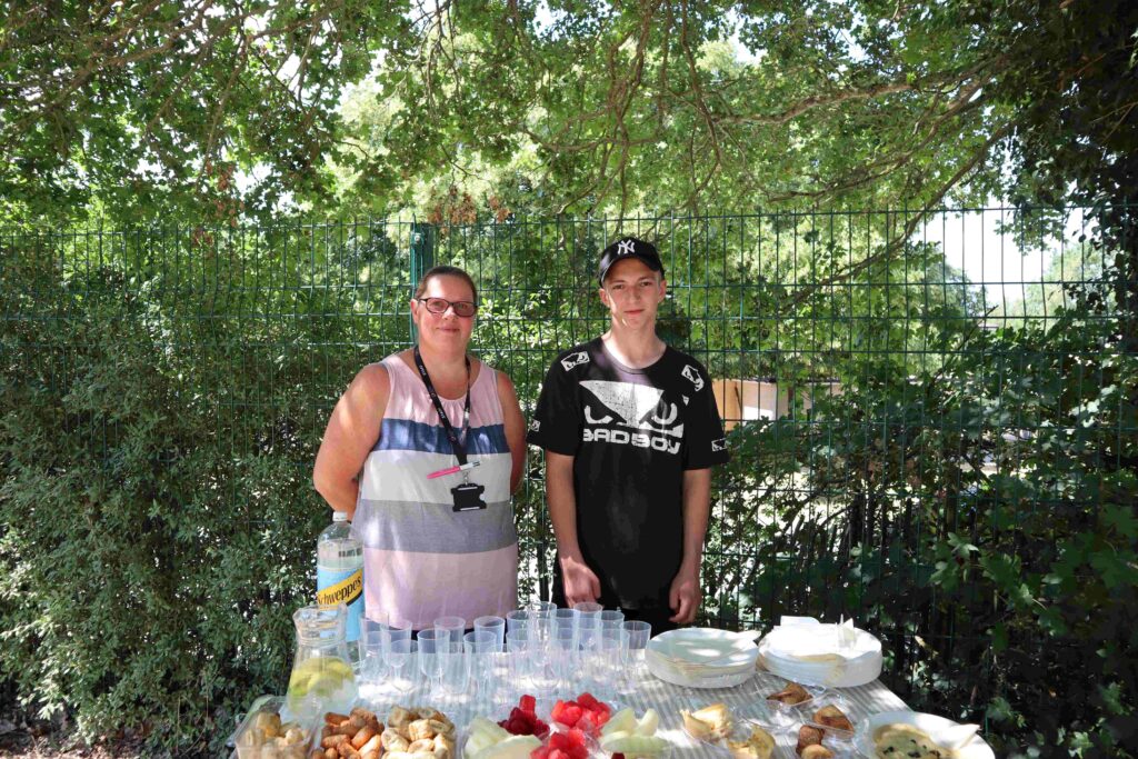 Tyler Loukaides 15 from Kesgrave helped to serve food and drinks at the event