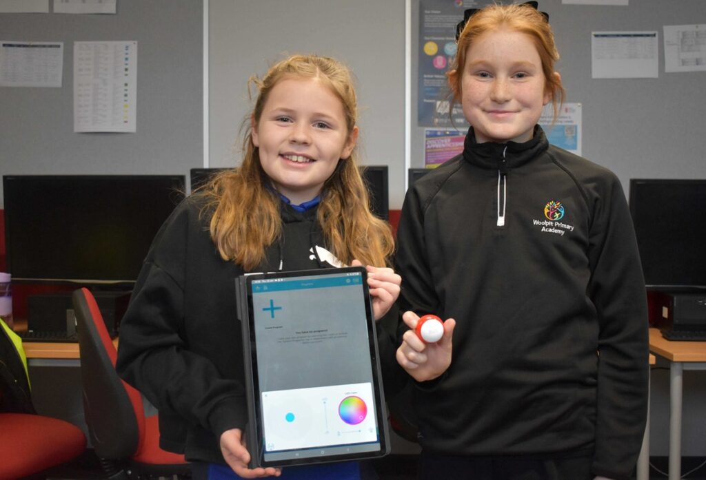 Bella and Sylvie from Woolpit Primary came to West Suffolk College to take part in a careers event for children earlier in the year