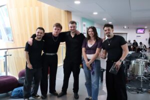 Students got the chance to talk to the band for a Q&A session after the performance
