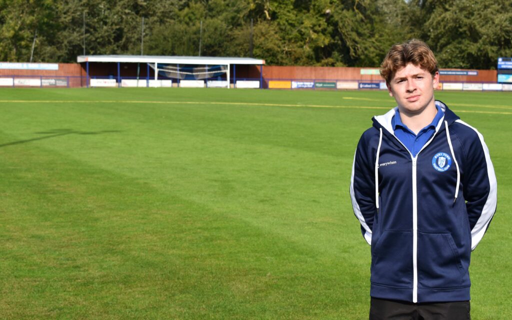 Teenage Motty has his eyes on Match of the Day 2 1 Noah is helping create social media content at Bury Town FC