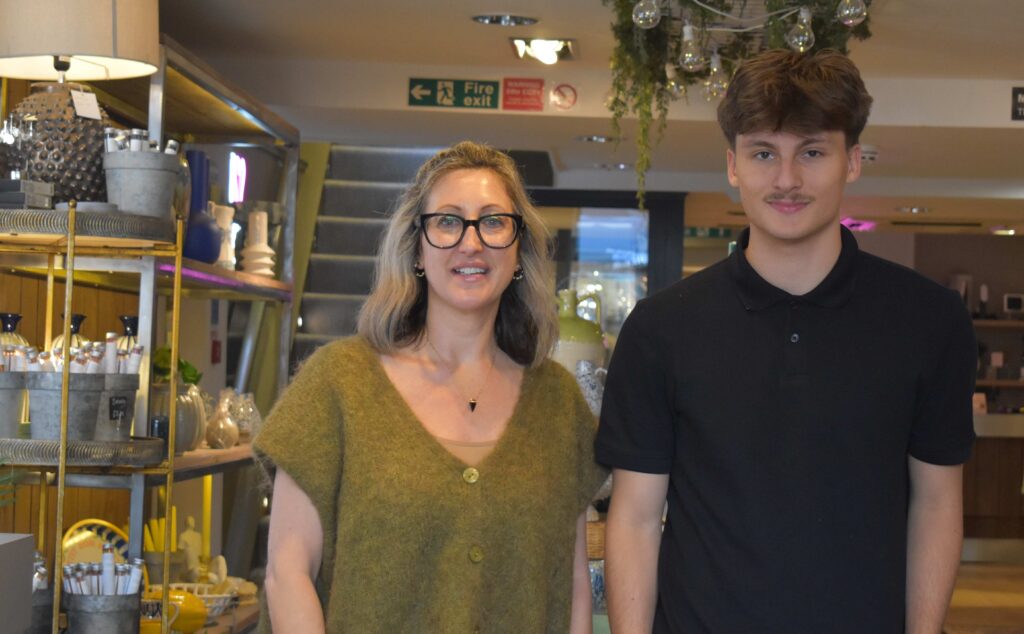 College lands fintastic international partnership between Bury and Finland 4 4 Lucy the store manager at Javelin with Elmo a Finnish student who is on a work placement in Bury